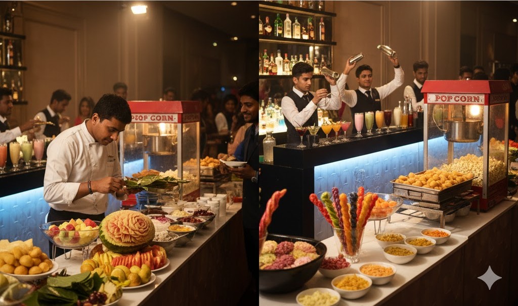 Party Organizing Services - Food, Desserts, Bar Counter